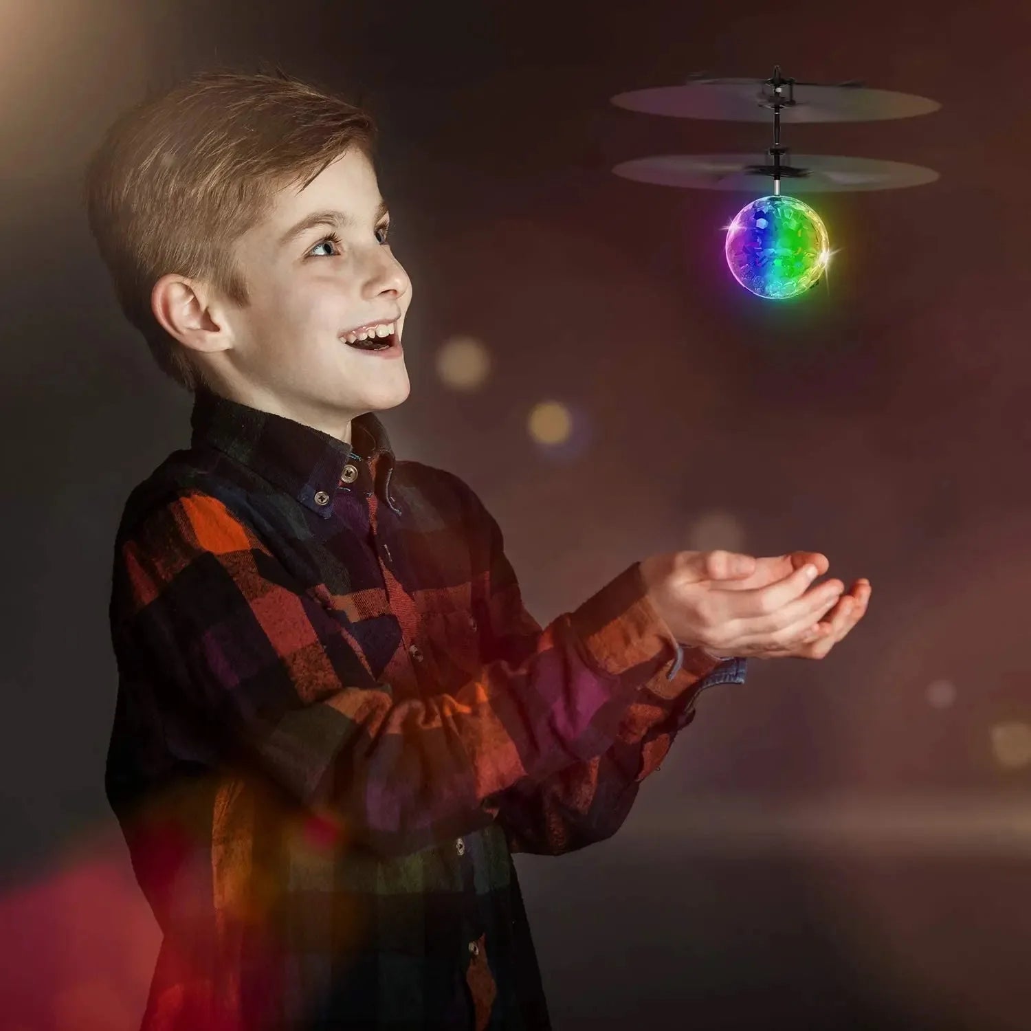 Led Light Suspension Crystal Ball Infrared Induction RC Gesture Control Colorful Glowing Toys Flying Unique Gift for Kids