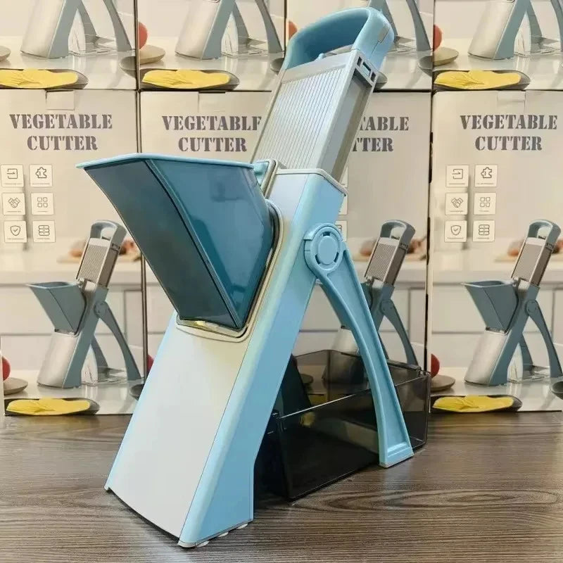 5 In 1 Vegetable Cutter Strip Cutter Adjustable Thickness Multi-Function Vegetable Cutter Safe Kitchen Accessories Gadget