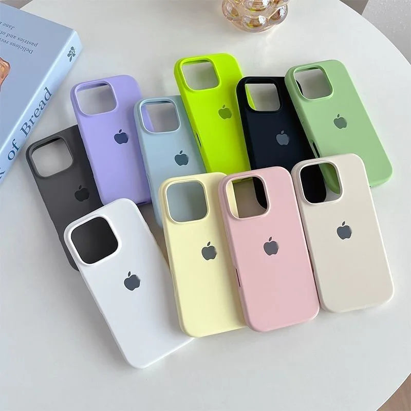 Original Silicone Case For iPhone 13 14 15 16 17 Pro Official Cover For Apple iPhone 16 Plus 17 Air 13 14 15 16 17 Pro Max Case