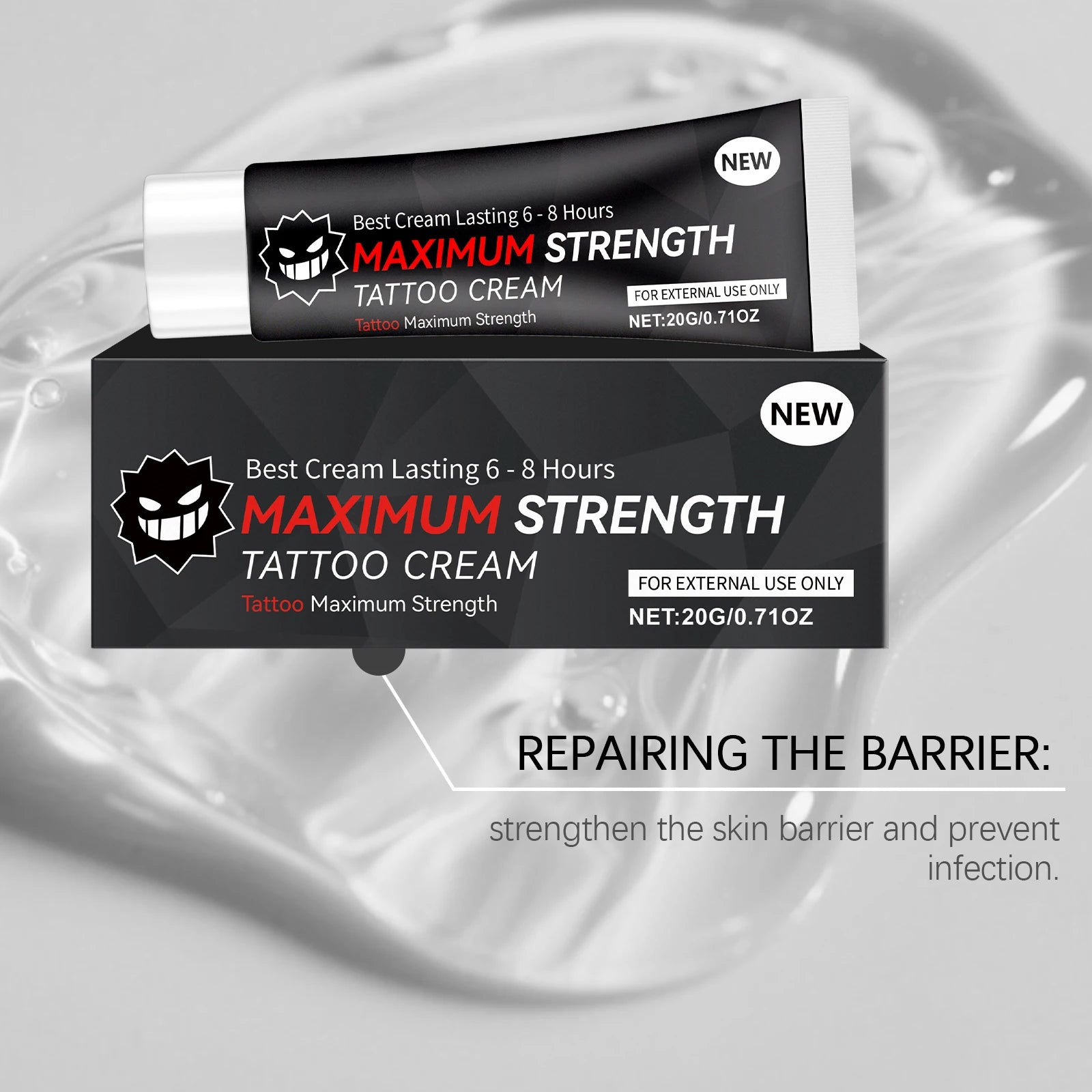 Tattoo care gel gentle formula cleans, comfortable, moisturizes and cares for the skin tattoo color care gel