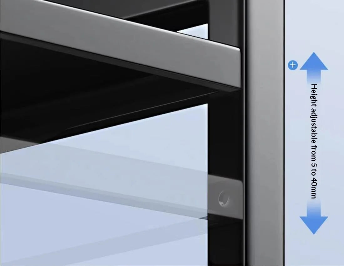 Countertop Kitchen Microwave Storage Rack, Telescopic Desktop Shelf for Rice Cookers and Ovens, A Household Storage Organizer