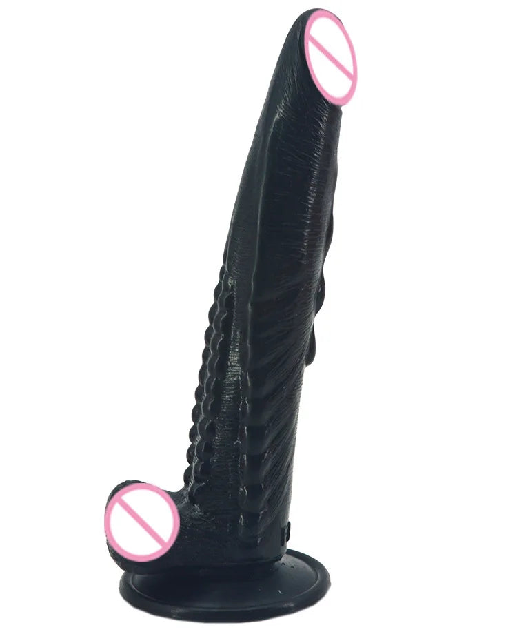 FAAK Gold Large Long Anal Plug With Suction Cup Fantasy Animal Dildos Butt Plug Sex Toys For Women Men Masturbator