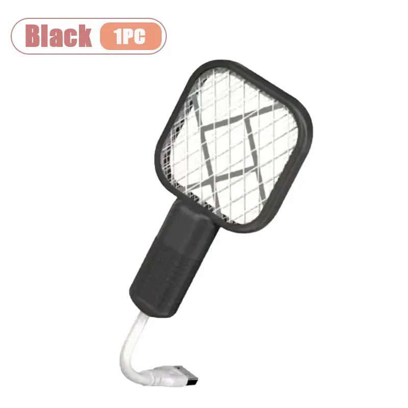 1-10PCS Portable Mosquito Killer Electric Fly Swatter Night Light Function USB Charging Insect Trap for Home Bedroom Patio