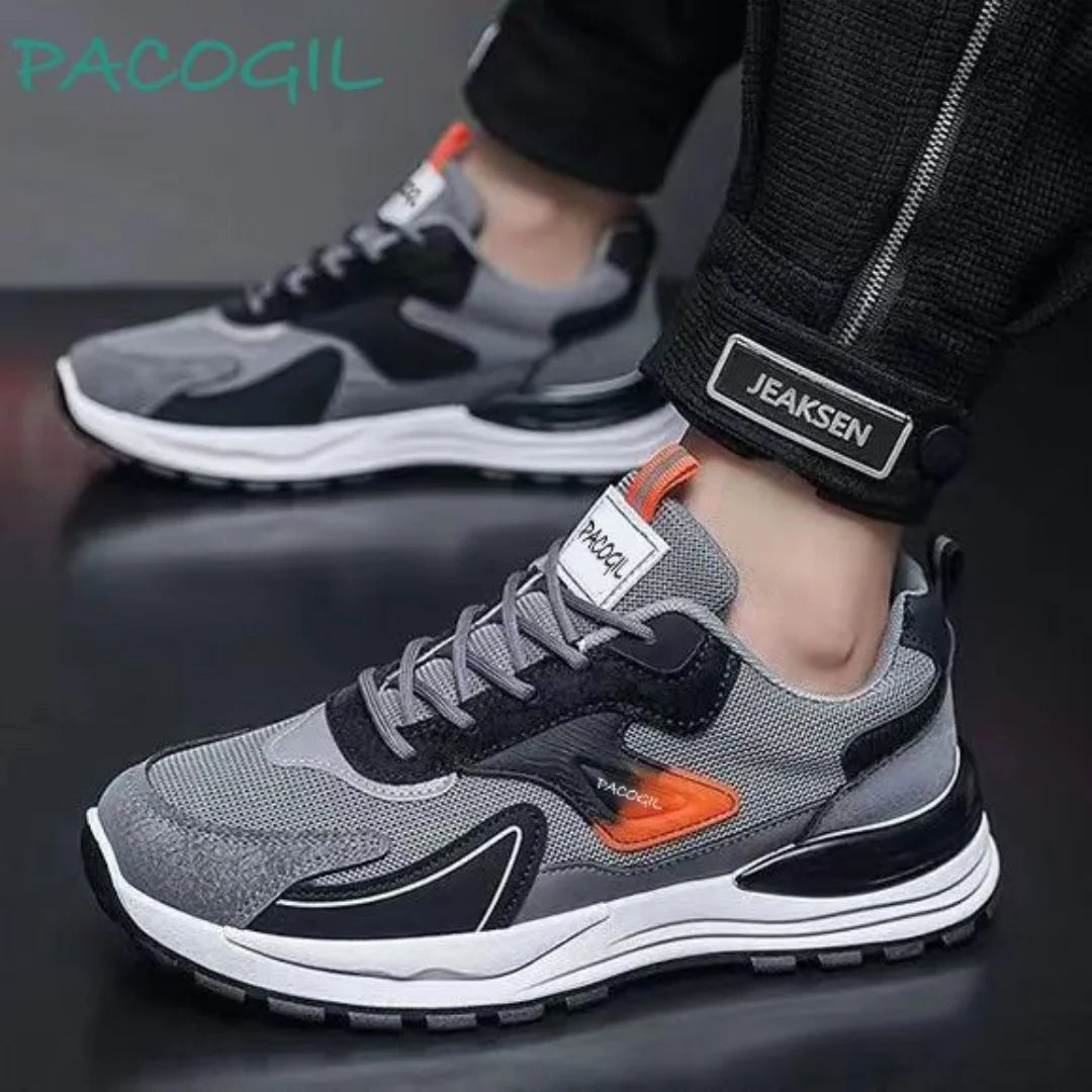 Fashion Men's Shoes Mesh Breathable Casual Sneakers Lace Up Comfort Running Shoes for Men Luxury Tennis Shoes Zapatillas Hombre