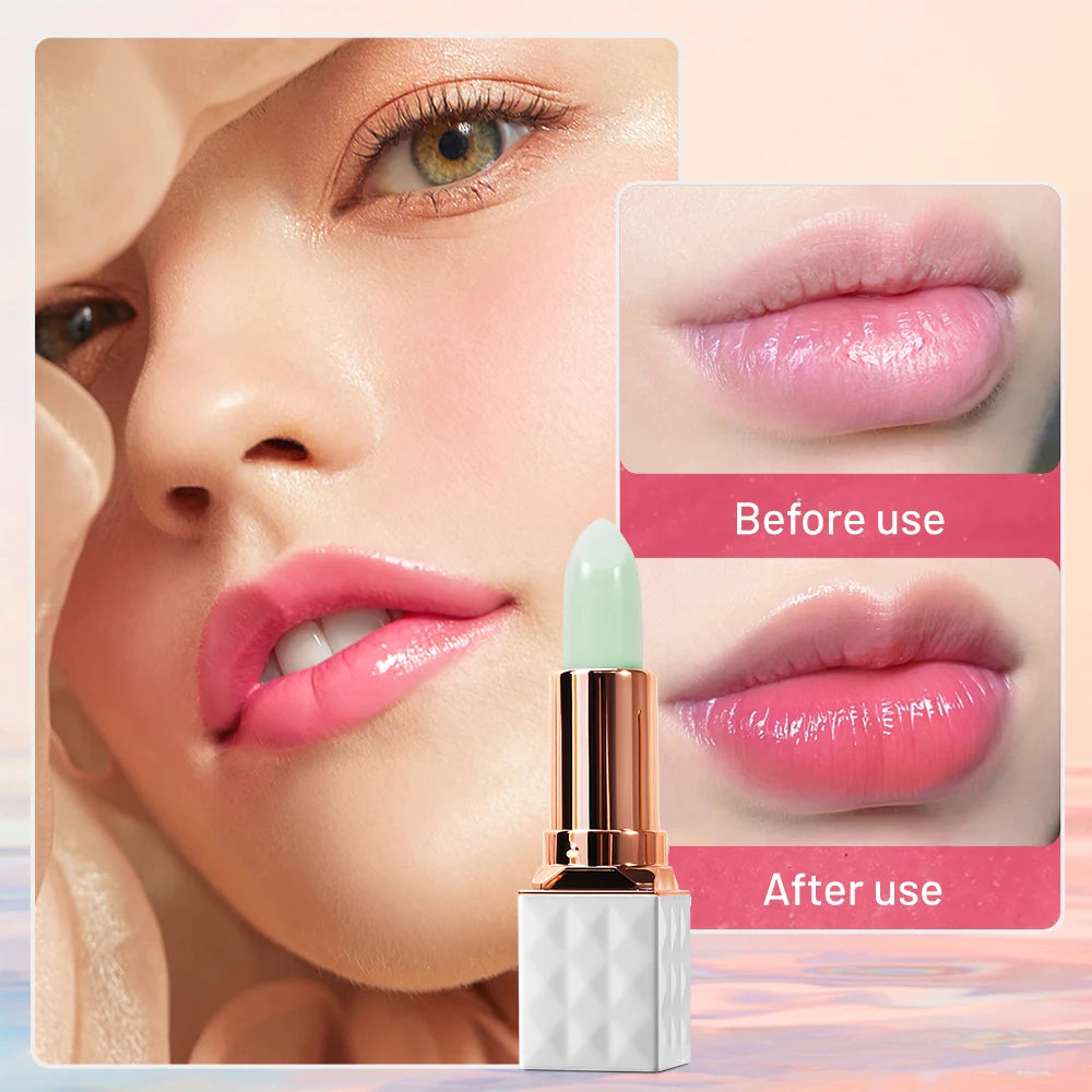 Shea Butter Moisturizing Color Change Lip Balm Skin Care Anti Aging Makeup Lip Care Beauty Nourishing Lipstick Plant Essence