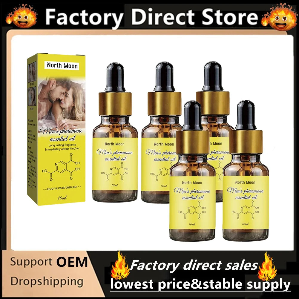 1/3/5PCS Natural Pheromone Fragrance Oil Attractant For Men Women Sexually Stimulating Perfume Sexy Temptation Flirting Perfume