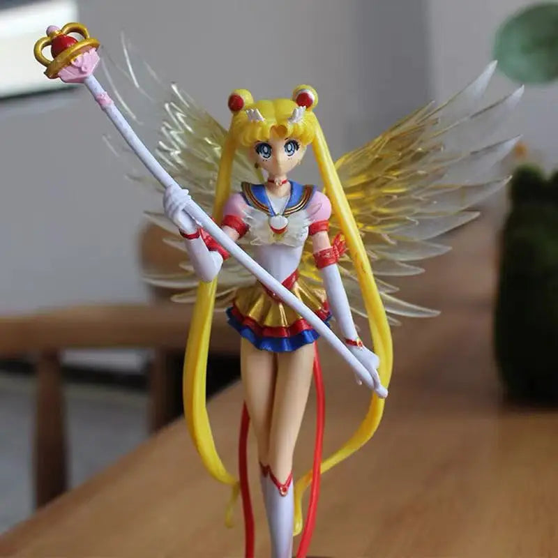 Japan Anime 16.5cm Sailor Moon Dress Queen Action Figure PVC Wedding Dress Collection Model toys for Decor Cartoon Doll Gift