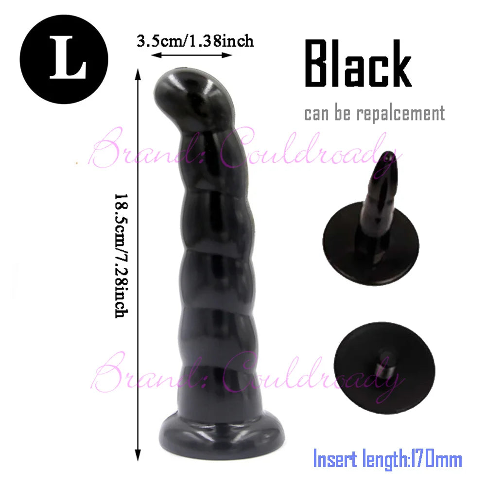 Soft Realistic Enorme Female TPR Penis Head Strap On Dildos Replacement Anal Sex Toys