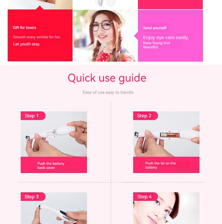 Home Electric Eye Massage Beauty Instrument Exquisite Eye Skin De-Bagging De-Watering Reduce Fine Lines Care Instrument