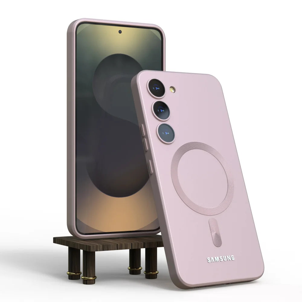 For Samsung Galaxy S25 Magsafe Case S24 S23 S21 FE S22 Plus A56 A55 A54 A36 A35 A16 A15 Soft Silicone Magnetic Phone Back Cover