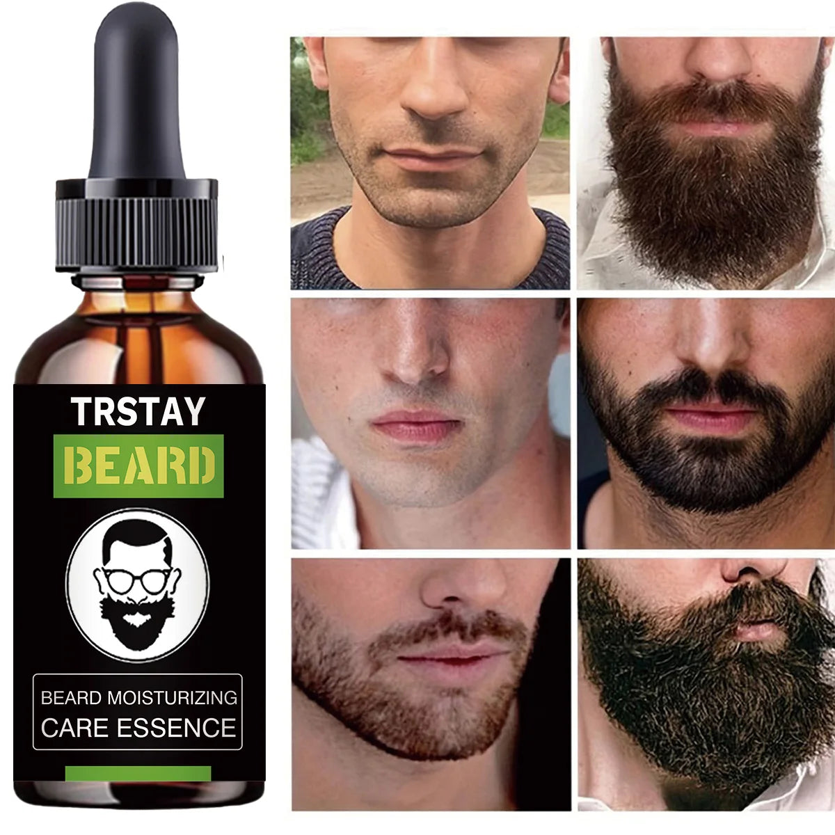 Beard Moisturizing Care Essence for Men, Gently Nourishes Beard Skin, Improves Beard Dryness and Roughness,
