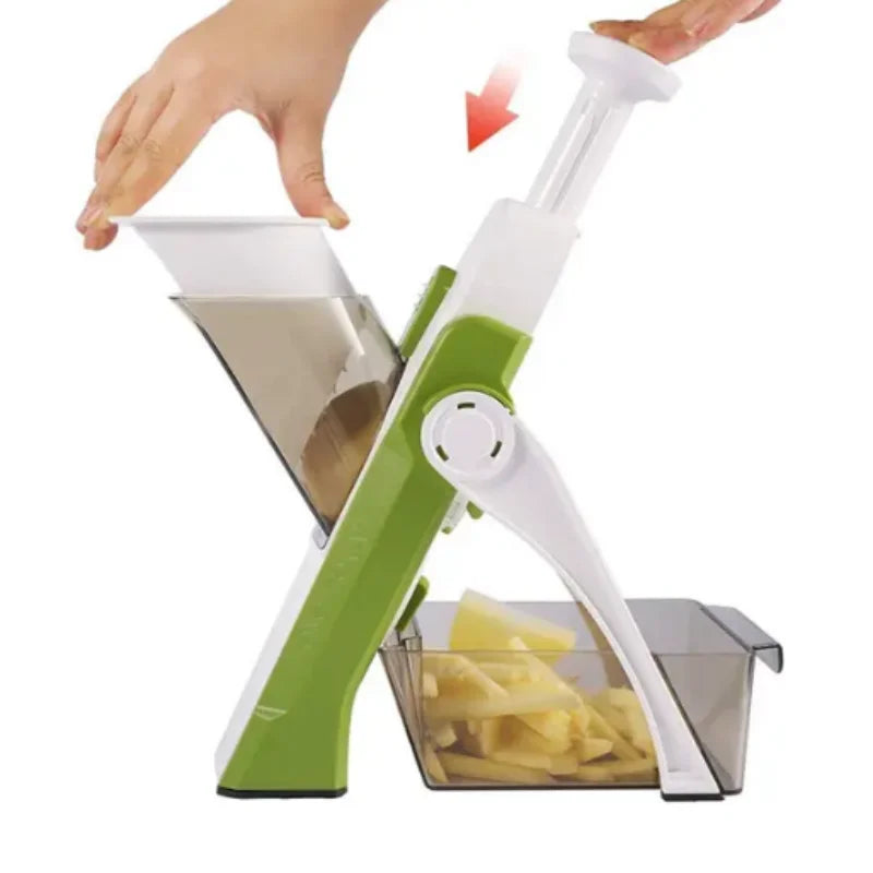 5 In 1 Vegetable Cutter Strip Cutter Adjustable Thickness Multi-Function Vegetable Cutter Safe Kitchen Accessories Gadget