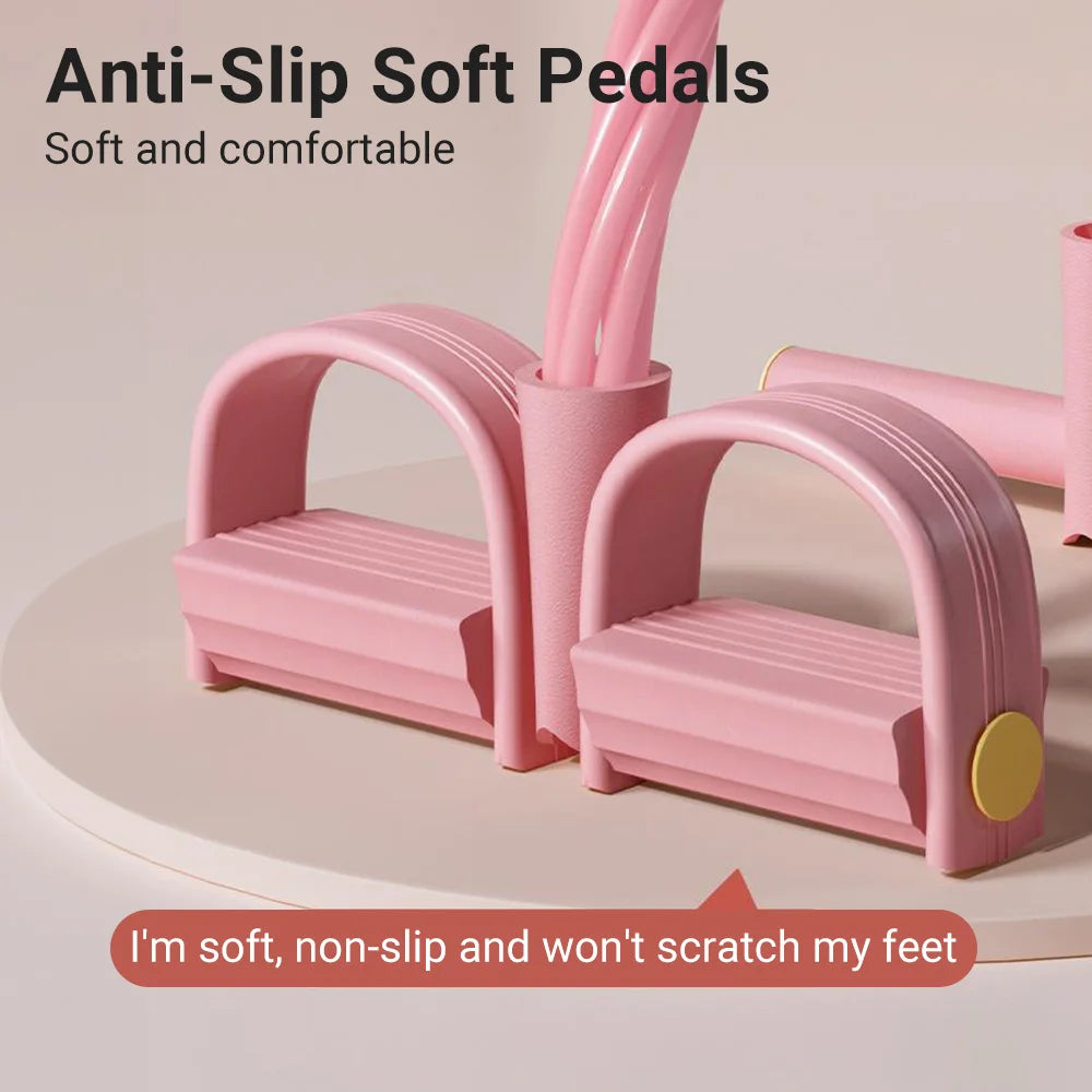 6-Tube Resistance Band Non-Slip Handles Household Fitness Yoga Abdominal Strengthening Sit-Up Assistive Sports Exercises At Gym