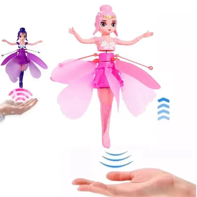 @@@Rotating Luminous Princess Helicopter Doll Dancing Airplane Gesture Induction Luminous Flying Toy Christmas Gift Holiday Gift