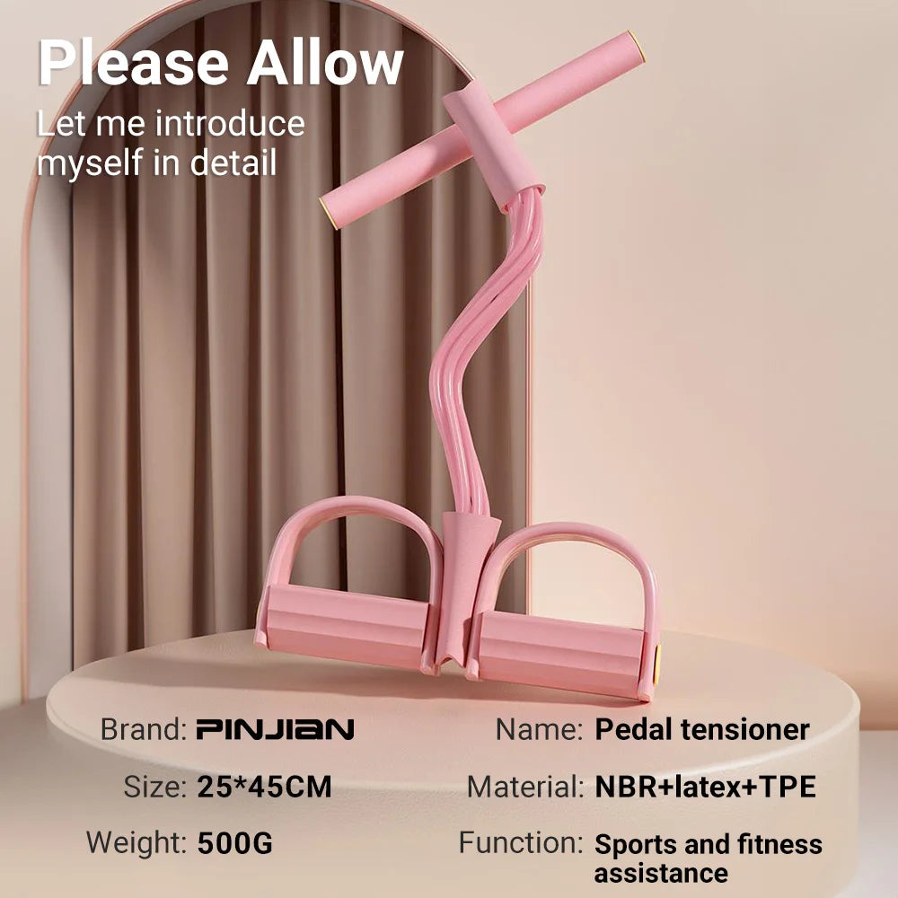 6-Tube Resistance Band Non-Slip Handles Household Fitness Yoga Abdominal Strengthening Sit-Up Assistive Sports Exercises At Gym