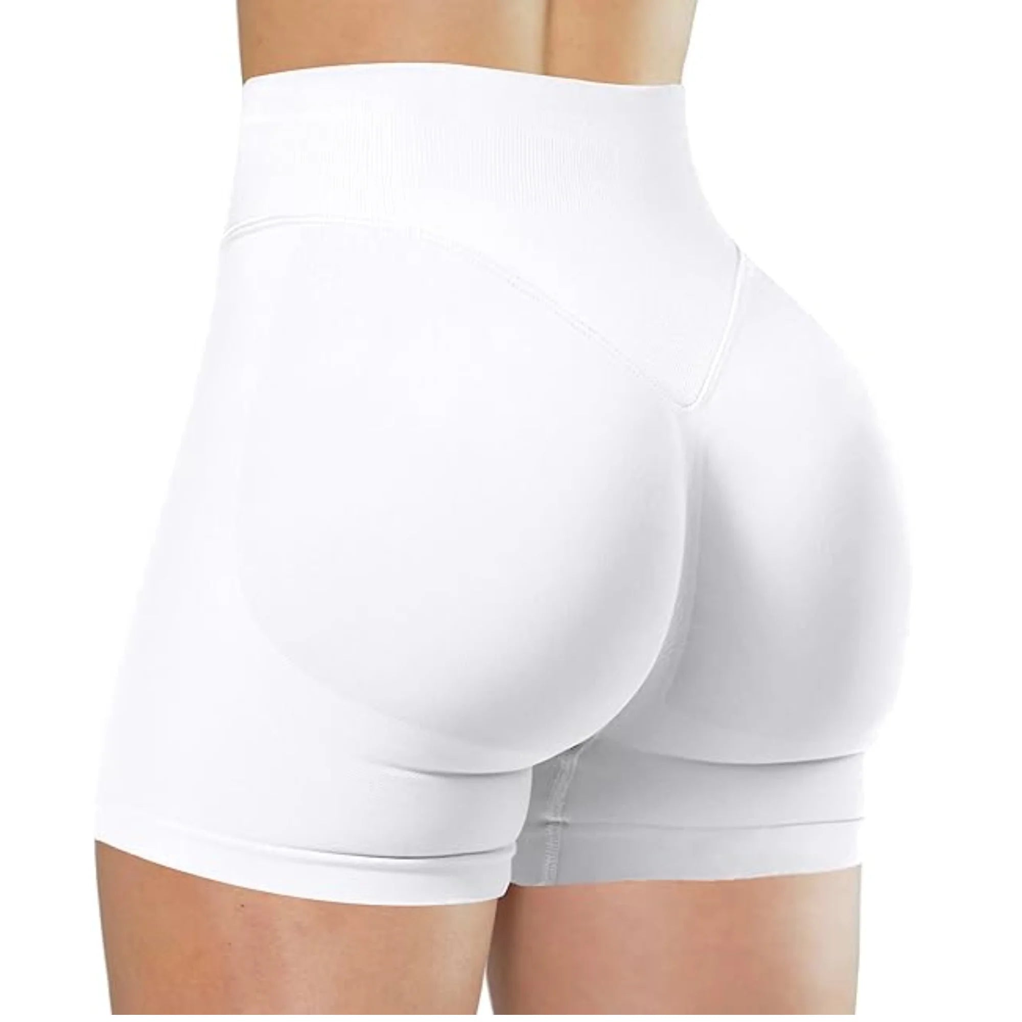 Summer High Waisted Yoga Shorts Fashionable and Sexy Running Fitness Pants Solid Color Yoga Leggings