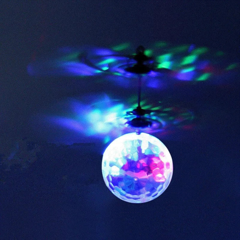 Led Light Suspension Crystal Ball Infrared Induction RC Gesture Control Colorful Glowing Toys Flying Unique Gift for Kids