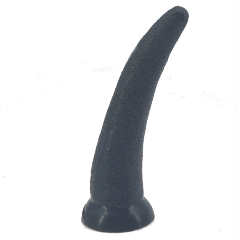FAAK Gold Large Long Anal Plug With Suction Cup Fantasy Animal Dildos Butt Plug Sex Toys For Women Men Masturbator