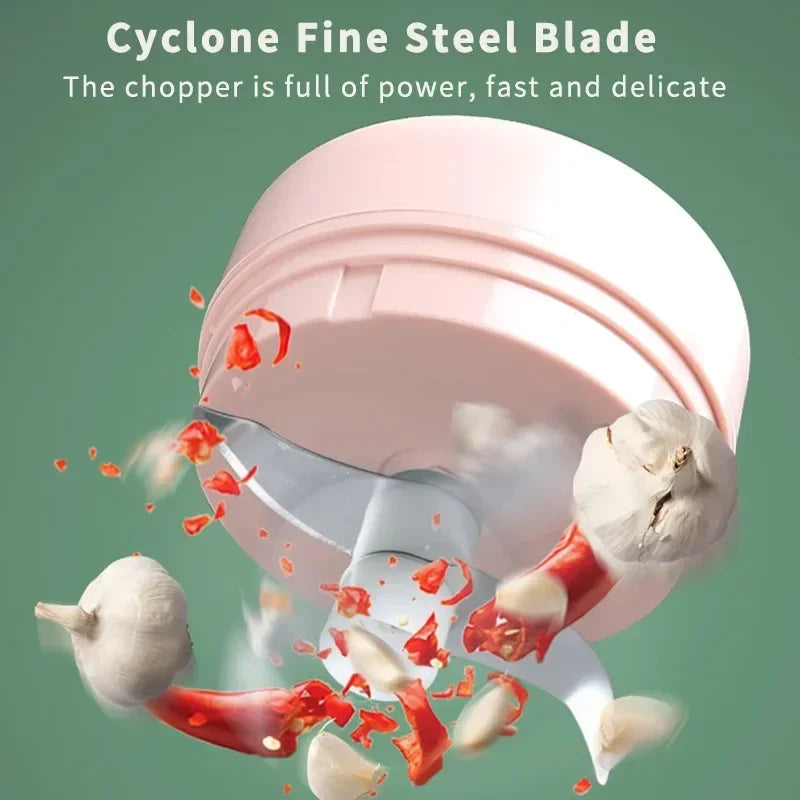 250/100ML Garlic Mincer USB Charging Powerful Mini Electric Garlic Chopper Portable Garlic Crusher Kitchen Food Chopper Unisex