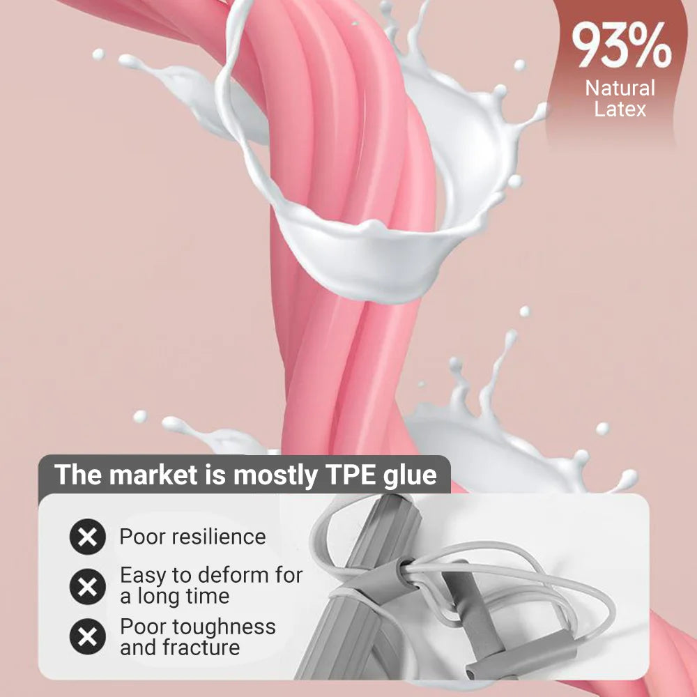 6-Tube Resistance Band Non-Slip Handles Household Fitness Yoga Abdominal Strengthening Sit-Up Assistive Sports Exercises At Gym