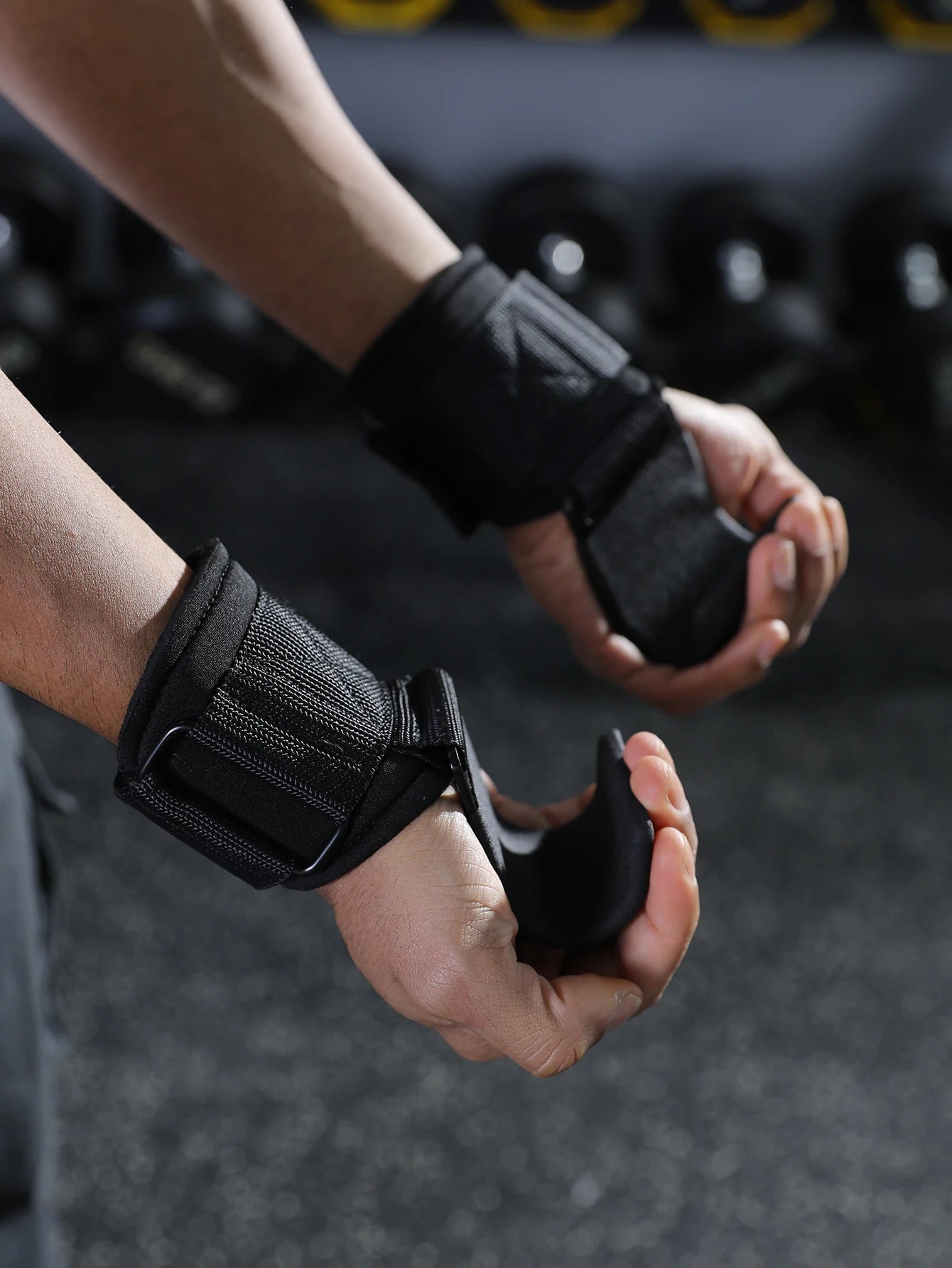 VBOSi Heavy Duty Weightlifting Hooks Wrist Strap Grips Neoprene Padded Steel for Deadlifts Pull-ups Gym Training