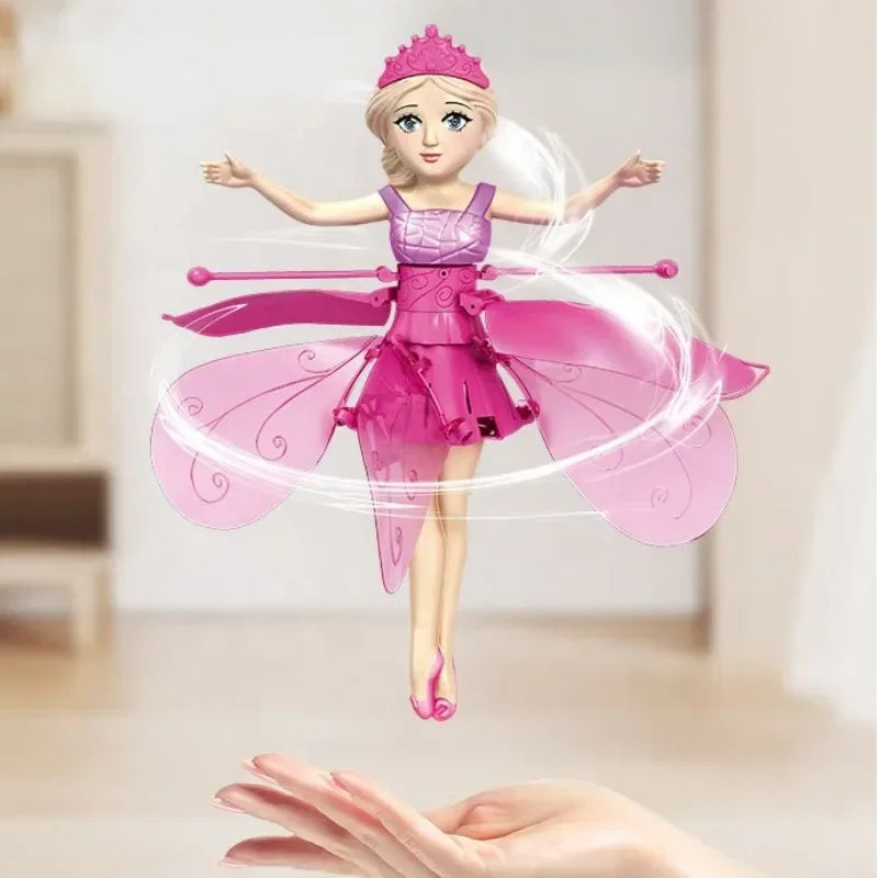 Flying Doll Dancing Simulation Helicopter Gesture Induction Machine Rotating Flying Toy Luminous Children's Toy Gift Girls Toy