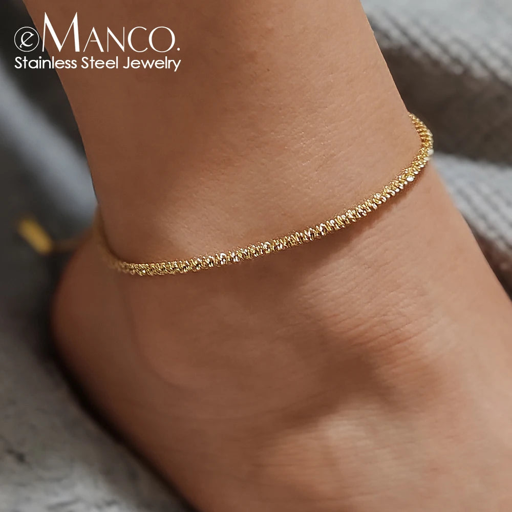 eManco Delicate Compact Cauliflower Chain Anklet Fashion Charm Women Barefoot Beach Jewelry 48 Hour Shipping