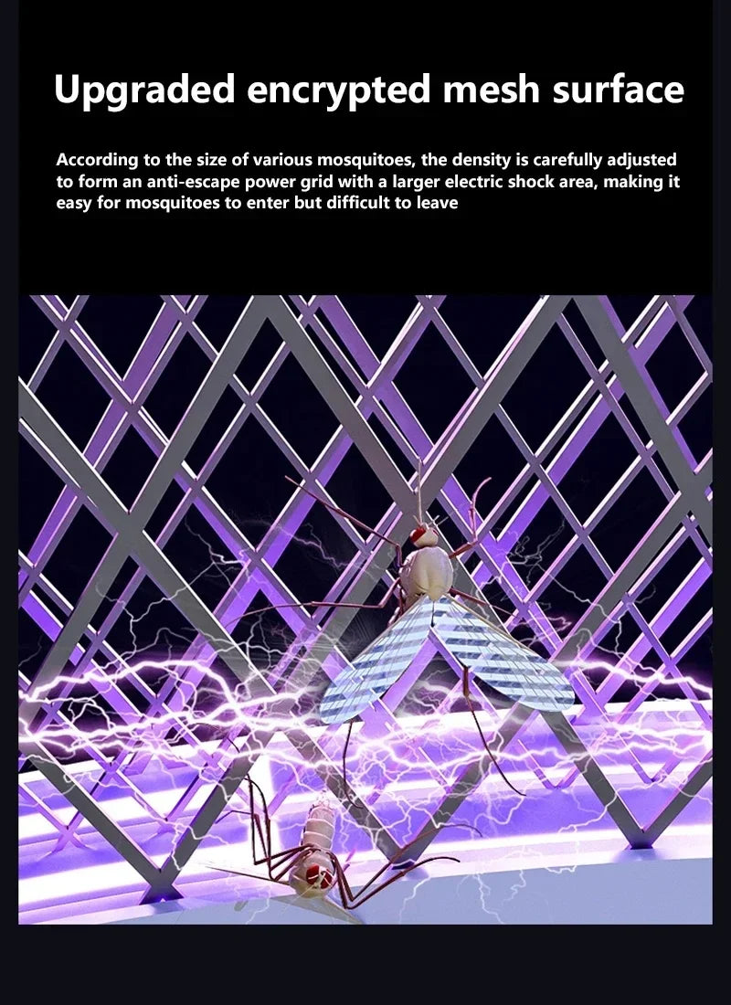 2 In 1 Electric Foldable Mosquito Swatter Killer Lamp Rechargeable Anti Mosquitoes House Lamp Wall-Mounted Fly Bug Trap Home