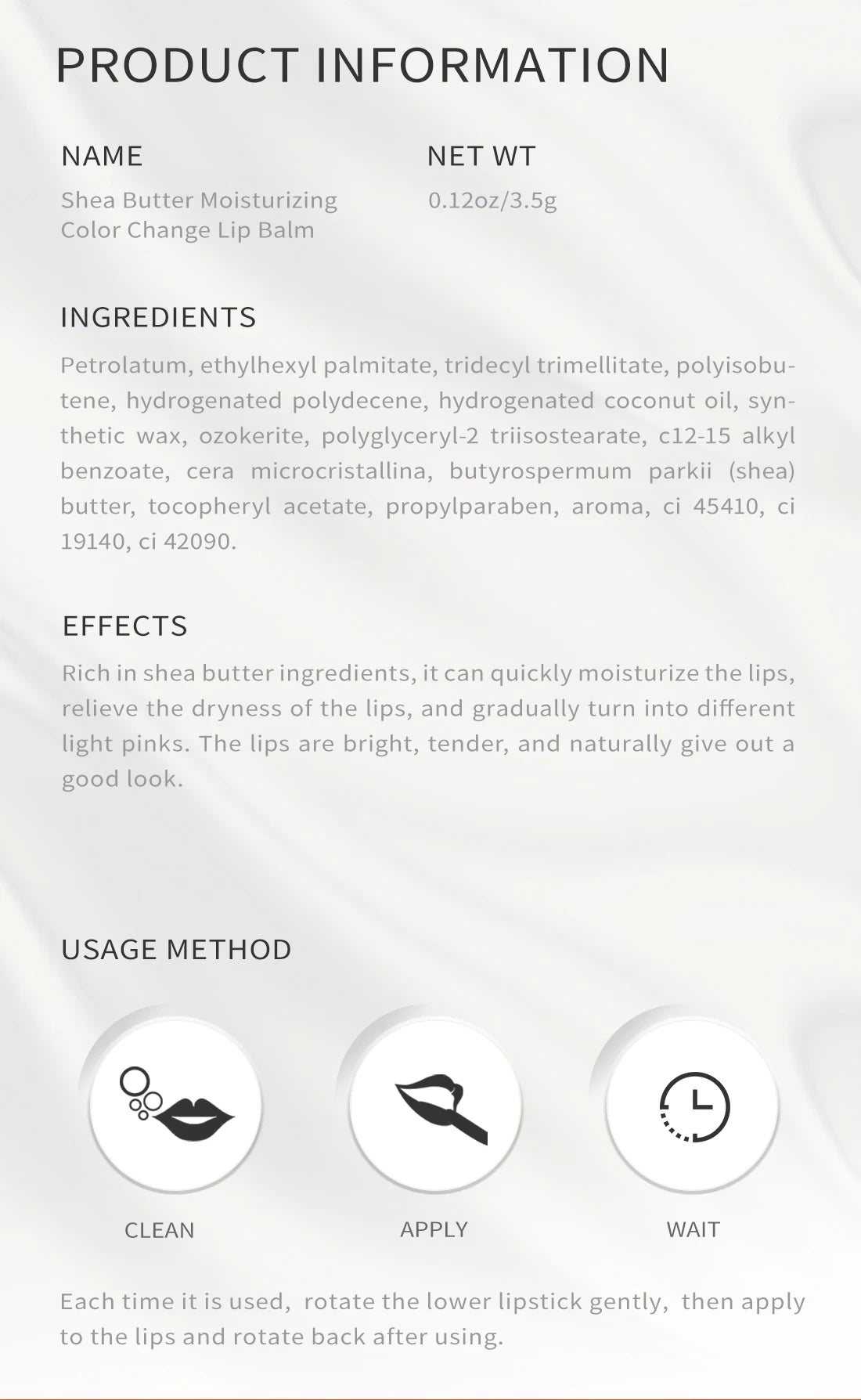 Shea Butter Moisturizing Color Change Lip Balm Skin Care Anti Aging Makeup Lip Care Beauty Nourishing Lipstick Plant Essence