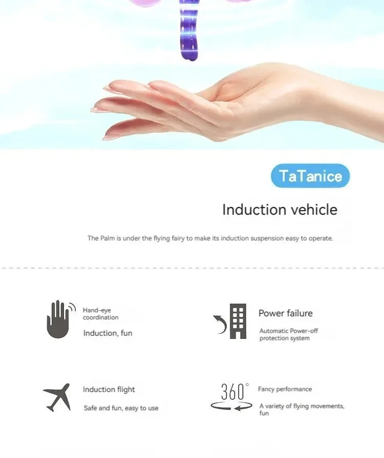 @@@Rotating Luminous Princess Helicopter Doll Dancing Airplane Gesture Induction Luminous Flying Toy Christmas Gift Holiday Gift