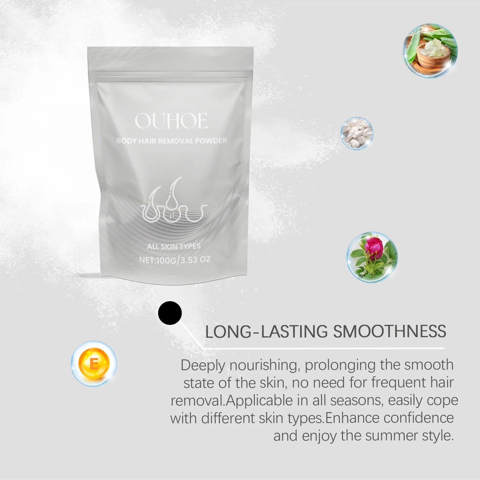 Body Hair Removal Powder Powerful Armpit Legs Arms Epilator Painless Depilatory Clean Hair Growth Inhibitor Woman Men Body Care