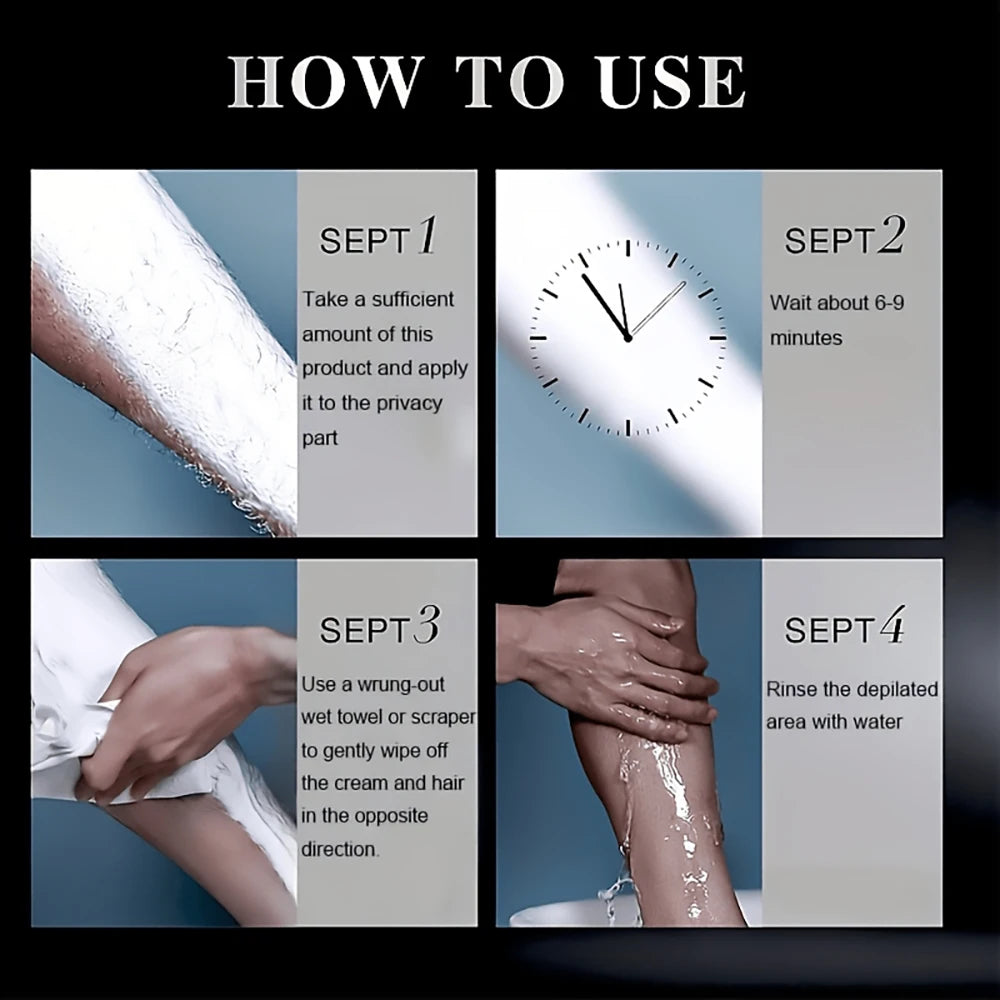 Men Painless Hair Remover Cream Mild Non Irritating Inhibition Hair Growth Eliminate Beard Body Chest Private Parts Depilatory