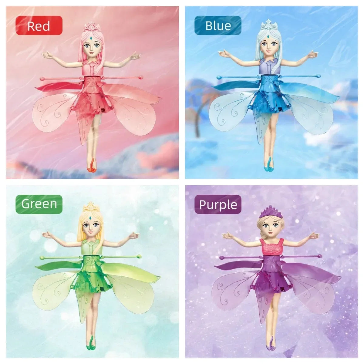 Flying Doll Dancing Simulation Helicopter Gesture Induction Machine Rotating Flying Toy Luminous Children's Toy Gift Girls Toy