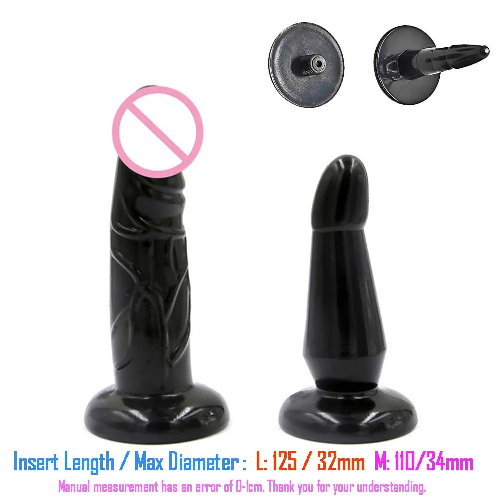 Soft Realistic Enorme Female TPR Penis Head Strap On Dildos Replacement Anal Sex Toys
