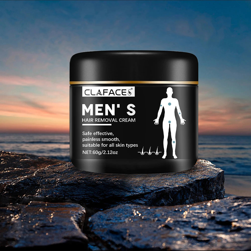 Men Painless Hair Remover Cream Mild Non Irritating Inhibition Hair Growth Eliminate Beard Body Chest Private Parts Depilatory