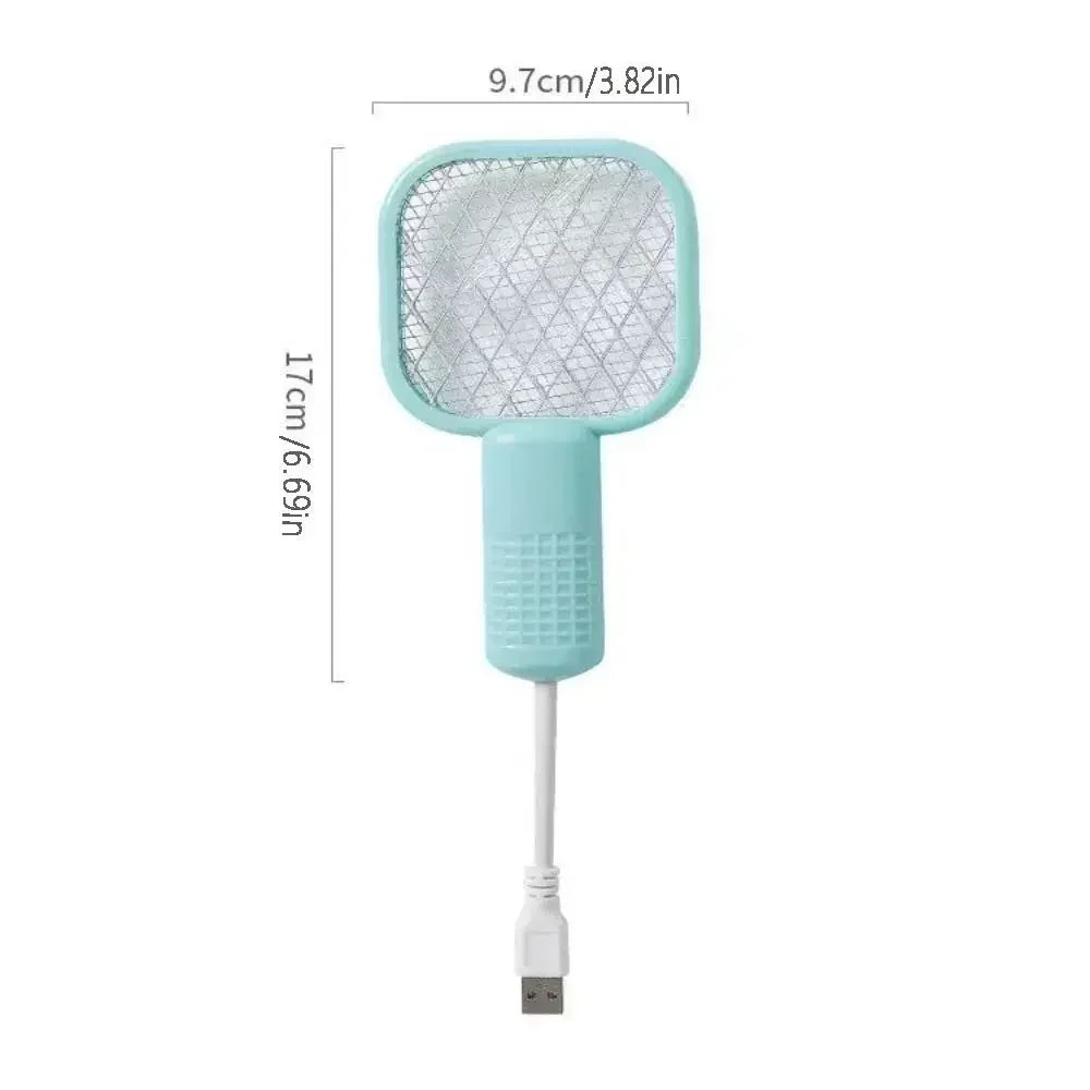 1-10PCS Portable Mosquito Killer Electric Fly Swatter Night Light Function USB Charging Insect Trap for Home Bedroom Patio