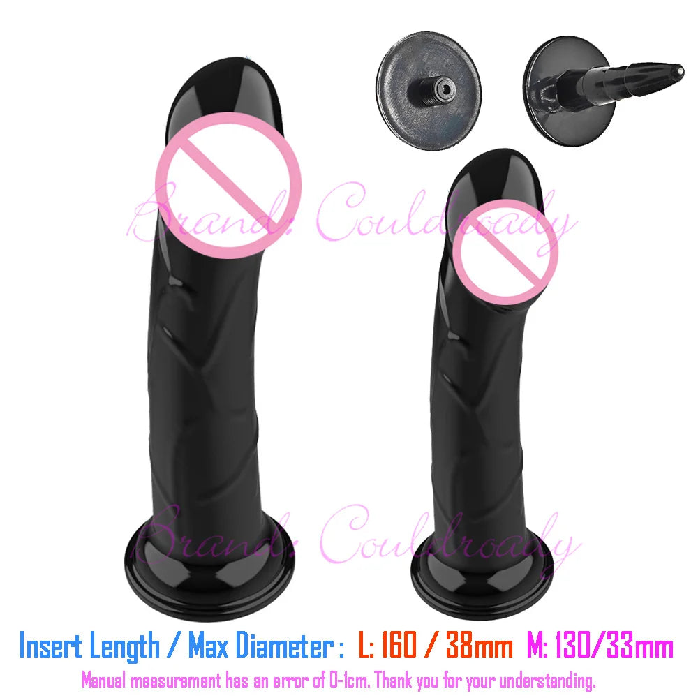 Soft Realistic Enorme Female TPR Penis Head Strap On Dildos Replacement Anal Sex Toys