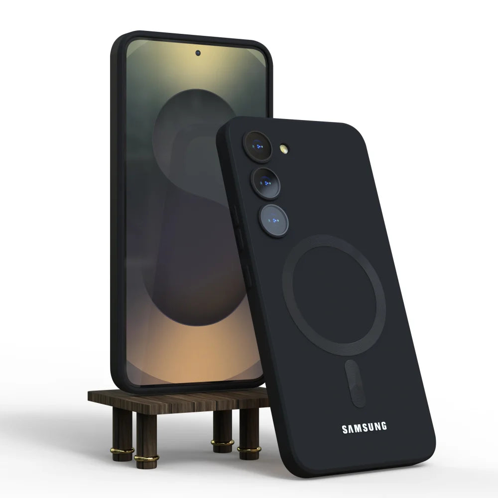 For Samsung Galaxy S25 Magsafe Case S24 S23 S21 FE S22 Plus A56 A55 A54 A36 A35 A16 A15 Soft Silicone Magnetic Phone Back Cover