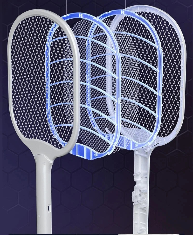 2 In 1 Electric Foldable Mosquito Swatter Killer Lamp Rechargeable Anti Mosquitoes House Lamp Wall-Mounted Fly Bug Trap Home
