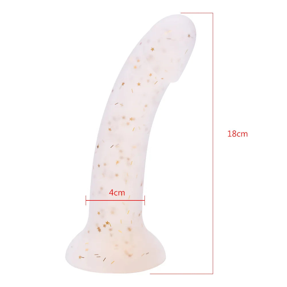 Realistic Dildo with Strong Suction Cup Liquid Silicone pink penis G Spot Masturbator for Women Men Anal Sex Toys 14-21cm