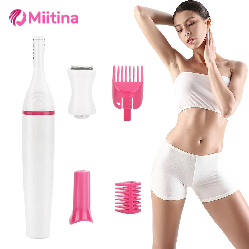 5 In 1 Body Hair Remover Epilator Electric Razor Clipper Shaver Trimmer Women Armpit Bikini Hair Leg Hair Pubic Hairs Trimmer