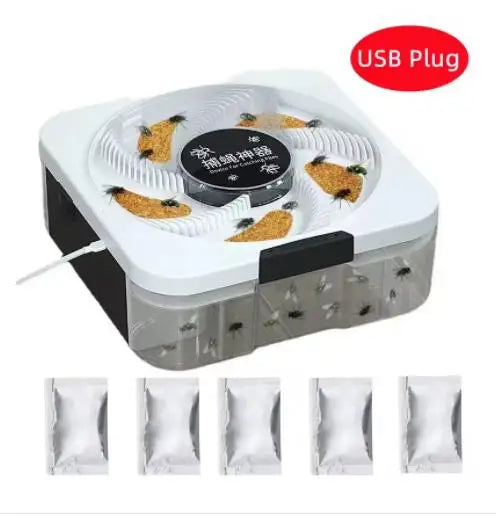 Electric Pest Killer USB Insect Pest Catcher Pest Reject Control Repeller Fly Trap Automatic Flycatcher Indoor Outdoors