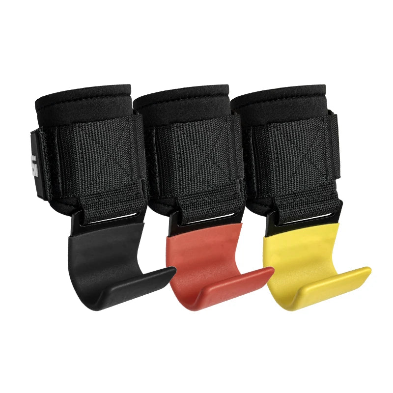 VBOSi Heavy Duty Weightlifting Hooks Wrist Strap Grips Neoprene Padded Steel for Deadlifts Pull-ups Gym Training