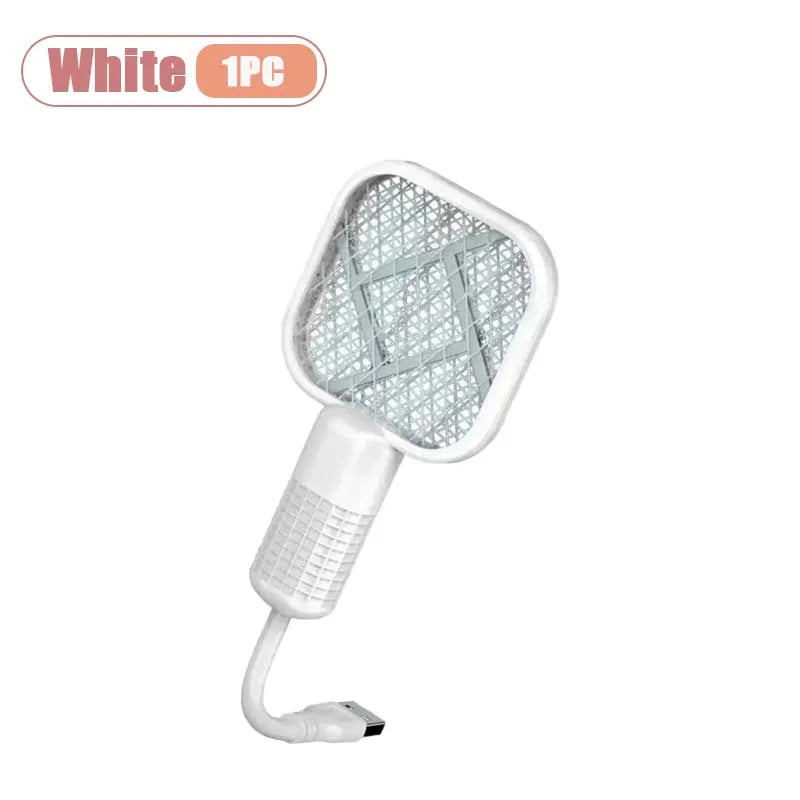 1-10PCS Portable Mosquito Killer Electric Fly Swatter Night Light Function USB Charging Insect Trap for Home Bedroom Patio