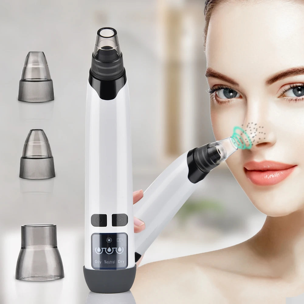 Beauty Electric Blackhead Remover Facial Cleaner Black Point Vacuum Suction Black Head Dots Remover Extractor Skin Care Tools