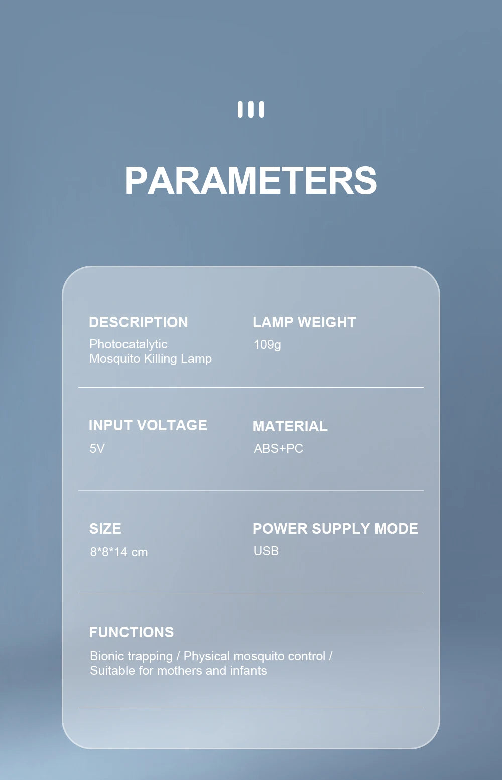 1 PC Electric Fly Bug Mosquito Insect Killer LED Light Trap Control Lamp Small Pest with USB Power Supply and Adapter