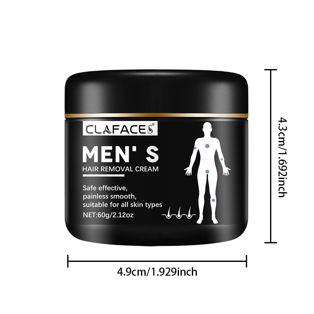 Men Painless Hair Remover Cream Mild Non Irritating Inhibition Hair Growth Eliminate Beard Body Chest Private Parts Depilatory