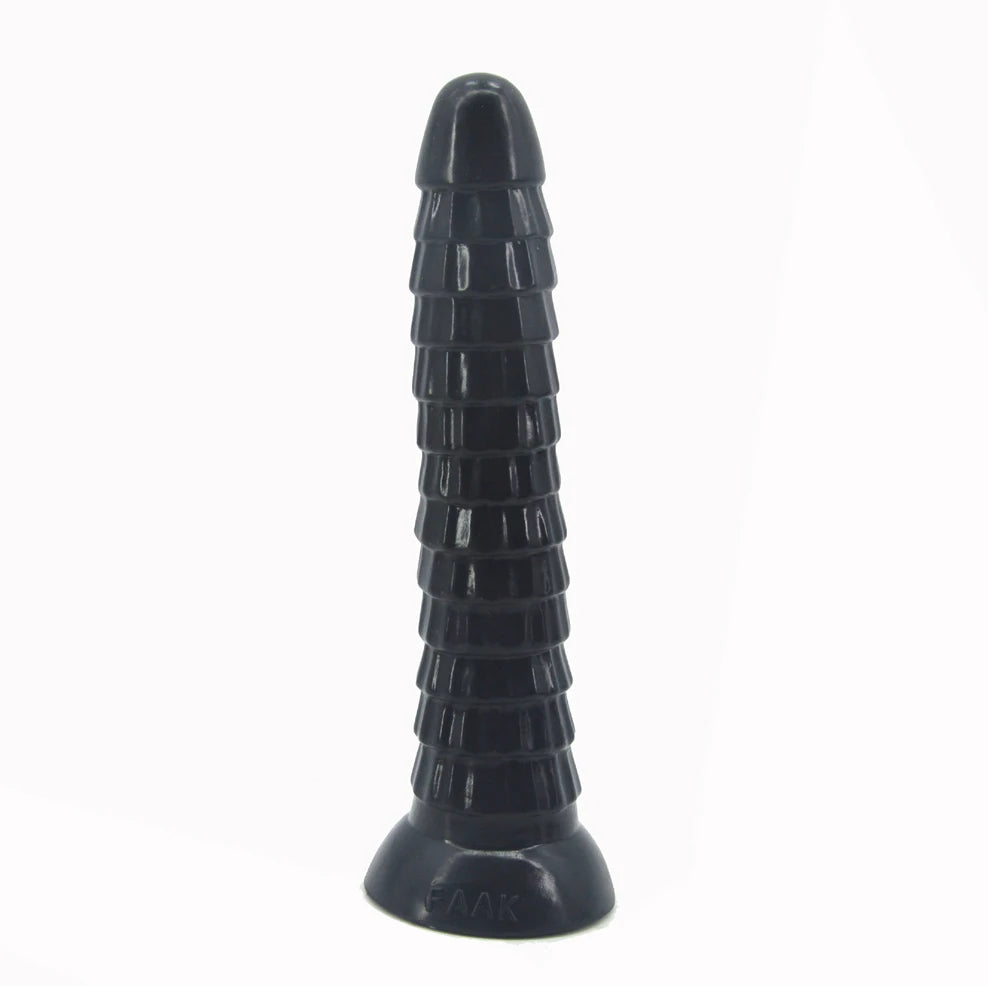 FAAK Gold Large Long Anal Plug With Suction Cup Fantasy Animal Dildos Butt Plug Sex Toys For Women Men Masturbator