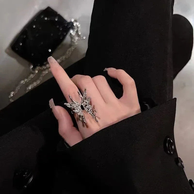 Women Gothic Open Snake Ring Adjustable Animal Rings Reptile Fashion Punk Personality Jewelry Accessories Jewellery Tentacles