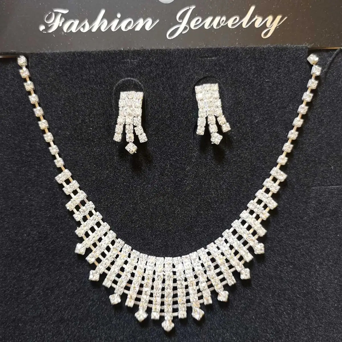 Luxurious Wedding Jewelry Sets for Bridal Bridesmaid Jewelery Drop Earring Necklace Austria Crystal Wholesale Gift